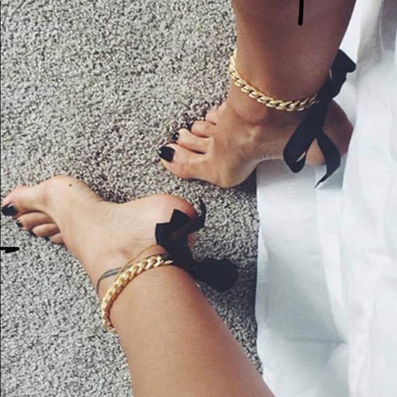 👠 SEXY BOW TIED ANKLE CHAINS ❤️ - Picture 4 of 7